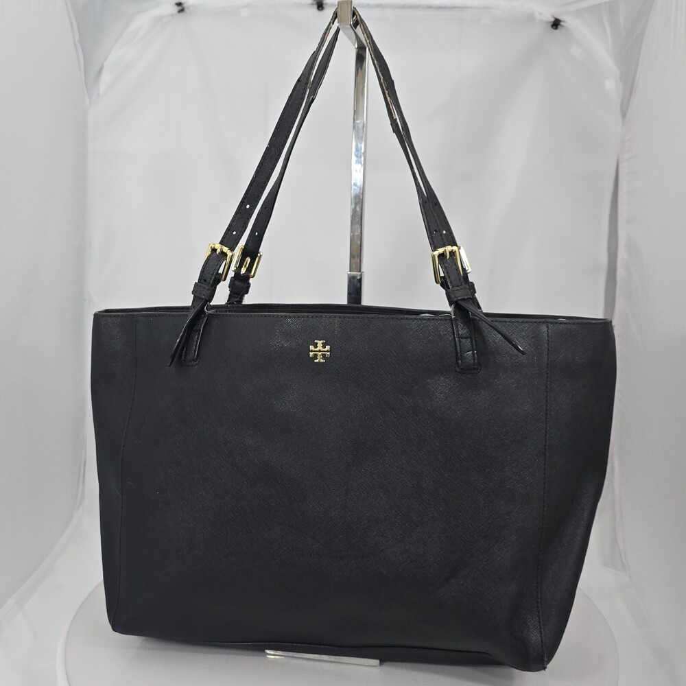 Worn/Read Tory Burch York Buckle Saffiano Leather Large Tote/Shoulder Bag